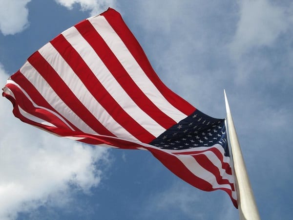 American Flag Windy