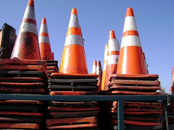 Construction Cone Traffic Hazard