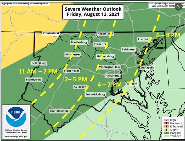 NWS Baltimore Storm Probability 20210813 Thumb