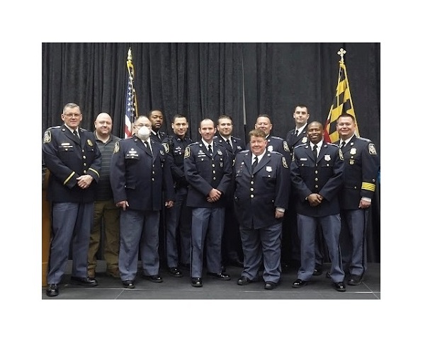 Baltimore County Police Department Officers Recognized Traffic Safety 202204