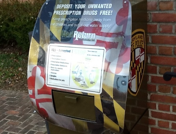 National Drug Take Back Day Maryland State Police Drop Box