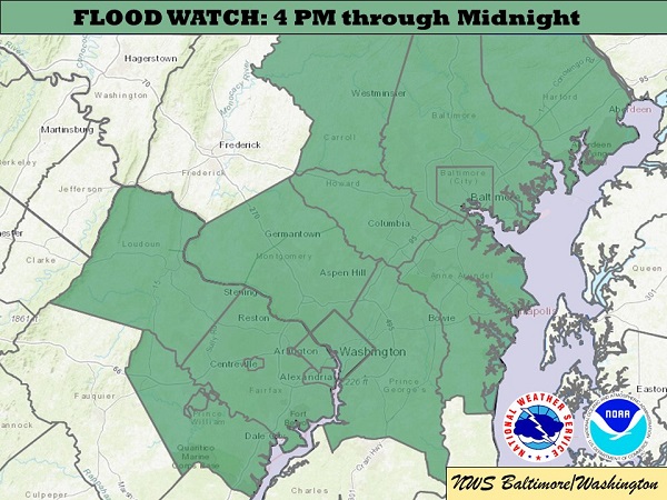 NWS Baltimore Flood Watch 20220718