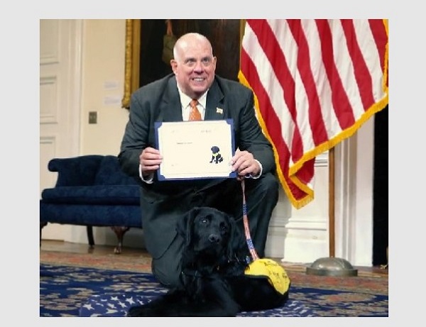 Governor Hogan Vet Dog State House 20221118