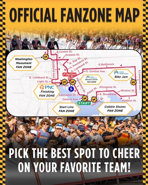 Maryland Cycling Classic 2025 Fan Zone Map