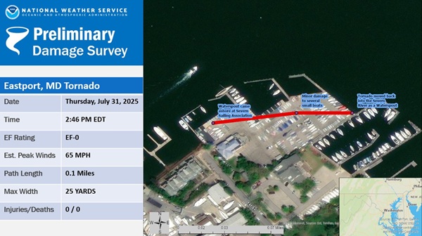 NWS Eastport MD Tornado 20250731