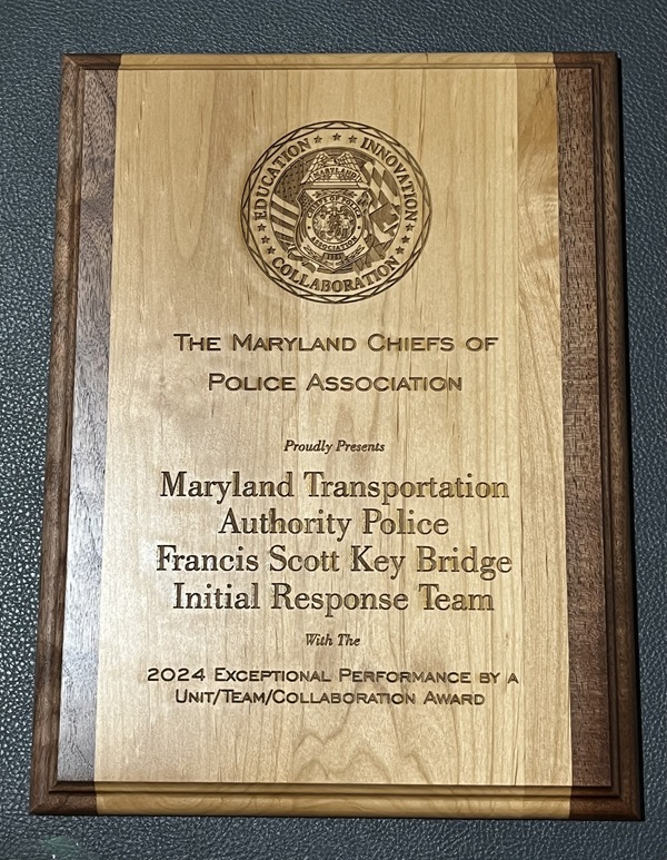 MDTA Police Key Bridge Plaque 202509