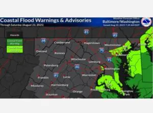 NWS Baltimore Flood Advisory Warning 20250822