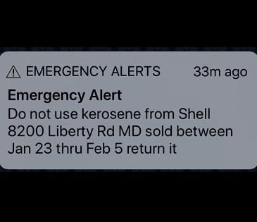 Kerosene Alert Baltimore 20190206