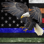 First Responder Red Blue Line Eagle