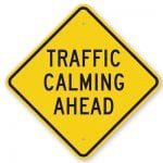 Traffic Calming Ahead Sign