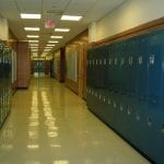 School Lockers Hallway