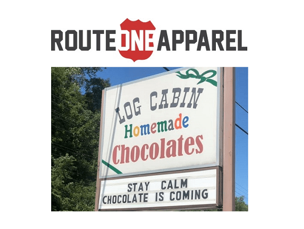 Route One Apparel Log Cabin Chocolates