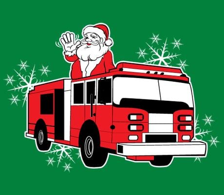 Santa Fire Truck