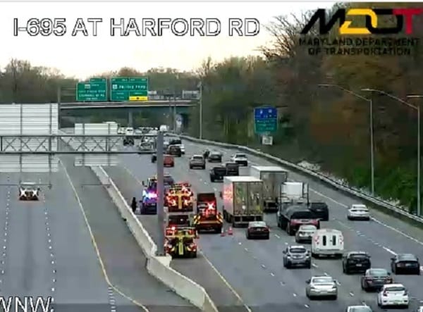 I-695 Crash Harford Road 20200414