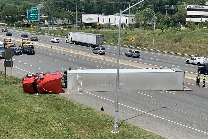 I-695 Tractor Trailer Crash Inner Loop 20200604