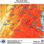 NWS Maryland Heat Index 20200610