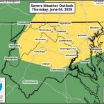 NWS Maryland Storm Chance 20200604