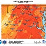 NWS High Temp Maryland 20200703