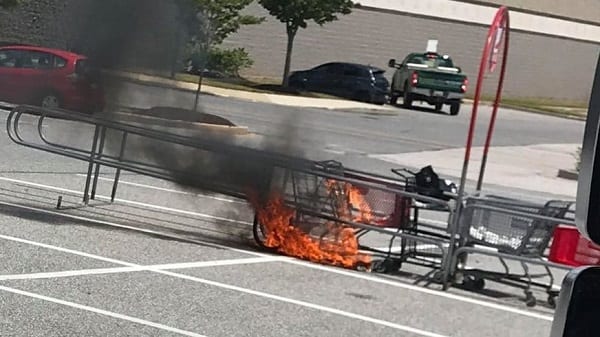 Shopping Cart Fire Target White Marsh 202007