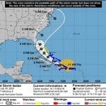 Tropical Storm Isaias Projected Path 20200730