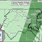 NWS Maryland Storm Probability 20200817