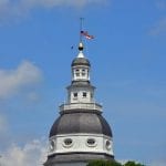 US Maryland Flags Lowered