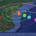 Antares Rocket Launch Visibility Map 20201001