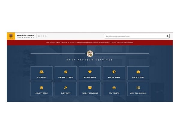 Baltimore County Government Website Redesign