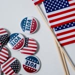 Election Vote Flag Buttons