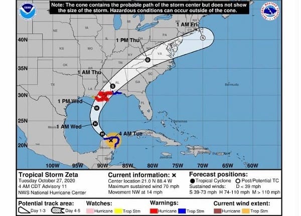 NHC Zeta Maryland 20201027a