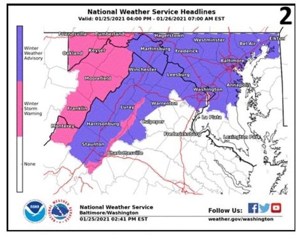 NWS Baltimore Winter Weather 20120125a