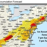 NWS Eastern Ice Accumulation Forecast 20210214