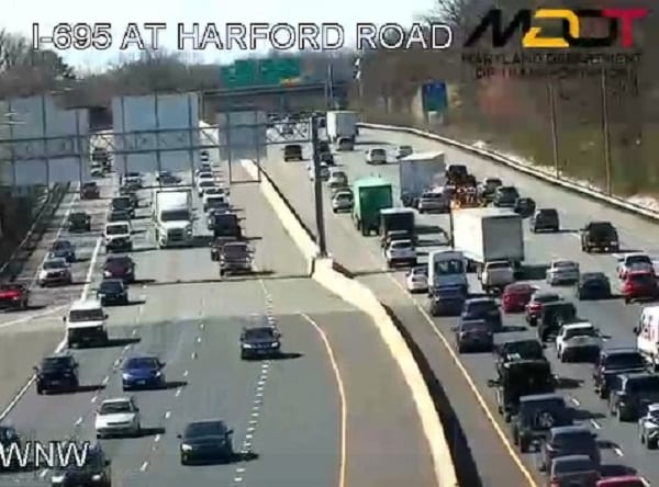 I-695 Disabled Tractor Trailer Harford Road 20210326