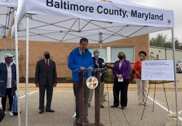 Baltimore County Johnny Olszewski Senior Center Announcement 20210409