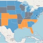 Centre for Mathematical Modeling of Infectious Diseases COVID USA Transmission Rate Map 20210424