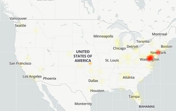 ATT Outage 20210602 Map