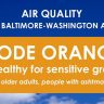 Code Orange Baltimore Washington Maryland Dept of Environment