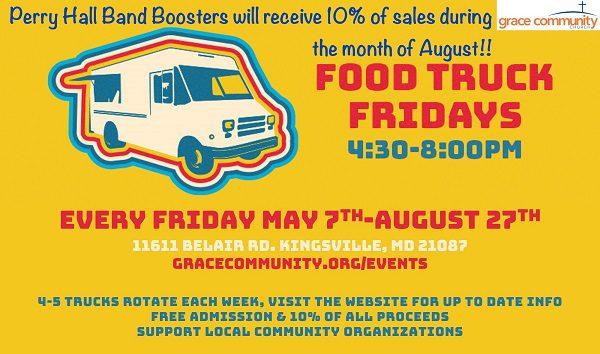Grace Community Food Truck Fridays August 2021 Perry Hall Band Boosters