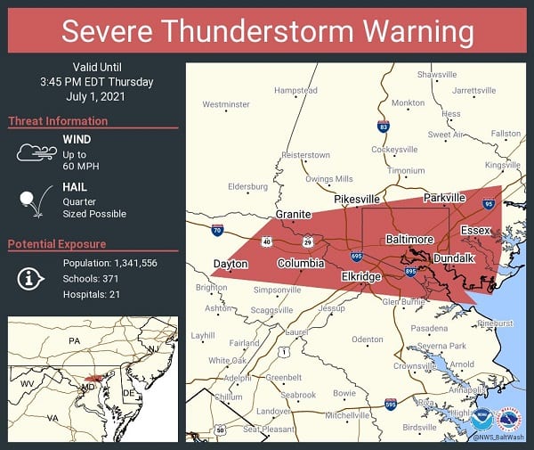 NWS Baltimore Storm Warning 202107a