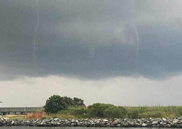 Twin Waterspouts Deale Maryland 20210801