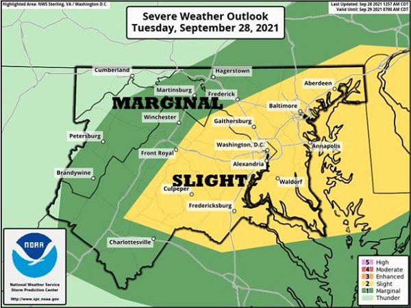NWS Baltimore Storm Potential 20210928