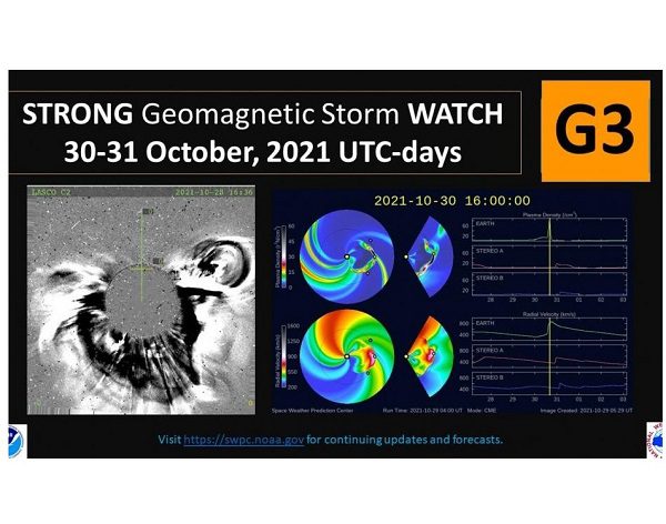 NOAA Geomagnetic Storm Watch 20211030