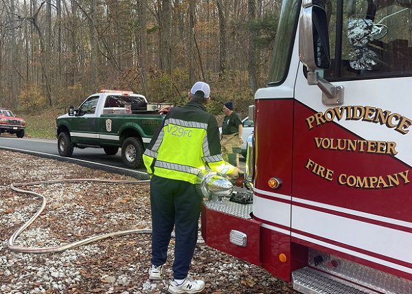 Loch Raven Reservoir Brush Fire 20211122