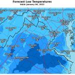 NWS Baltimore Low Temperatures 20220104