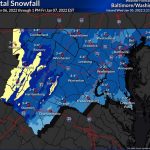 NWS Baltimore Snowfall Forecast Map 20220106
