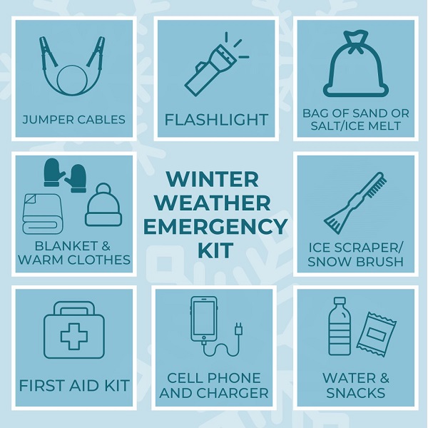 Winter Weather Emergency Kit Snow MDSHA