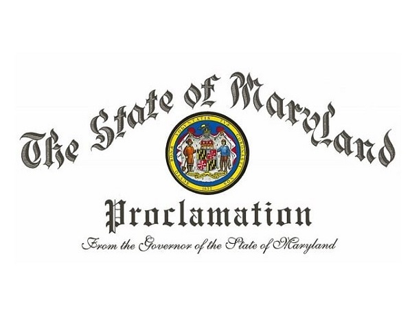 Maryland Governor Proclamation