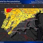 NWS Baltimore Total Ice Accumulation Forecast 20220223