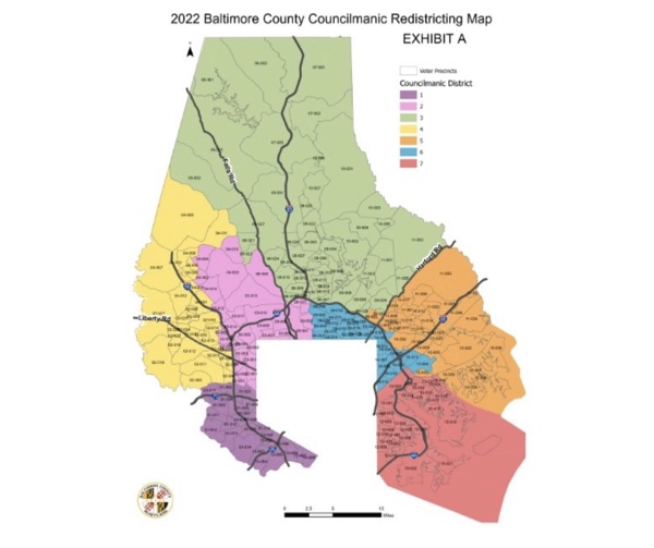 Baltimore County Council Revised Redistricting Map 20220324