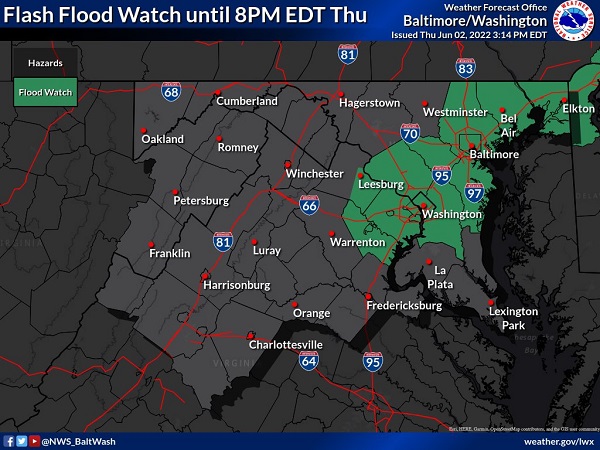 Flash Flood Watch Baltimore 20220602